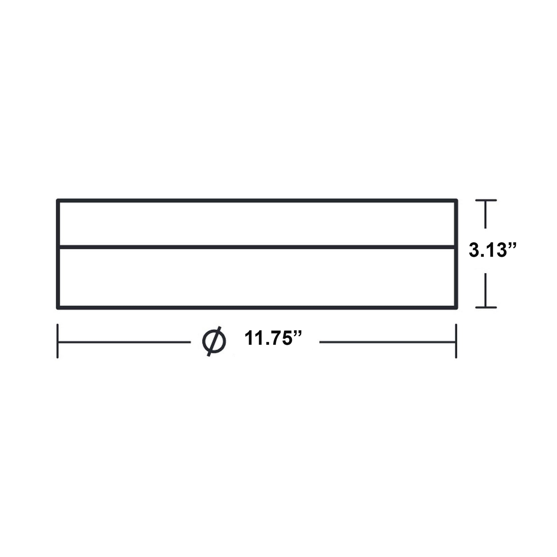 Maggie LED Flush Mount Ceiling Light - line drawing.