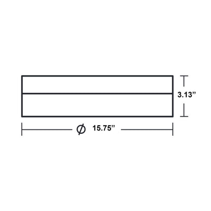 Maggie LED Flush Mount Ceiling Light - line drawing.