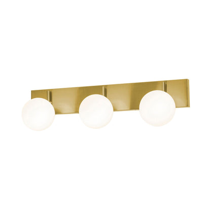 Metropolitan LED Bath Vanity Light in Satin Brass (3-Light).