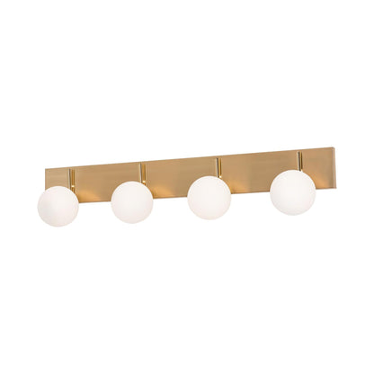 Metropolitan LED Bath Vanity Light in Satin Brass (4-Light).