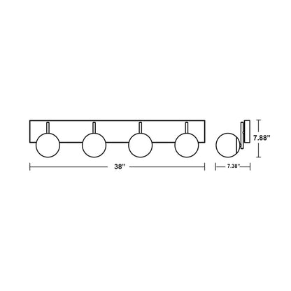 Metropolitan LED Bath Vanity Light - line drawing.