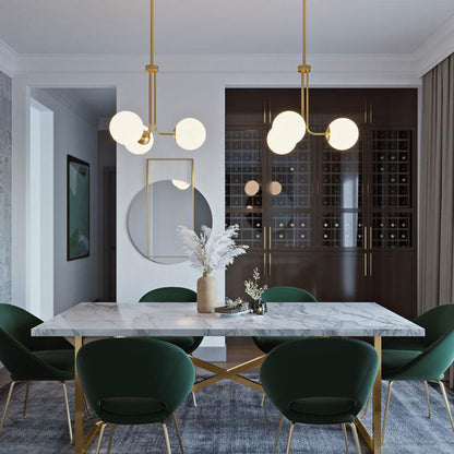 Metropolitan LED Pendant Light in dining room.