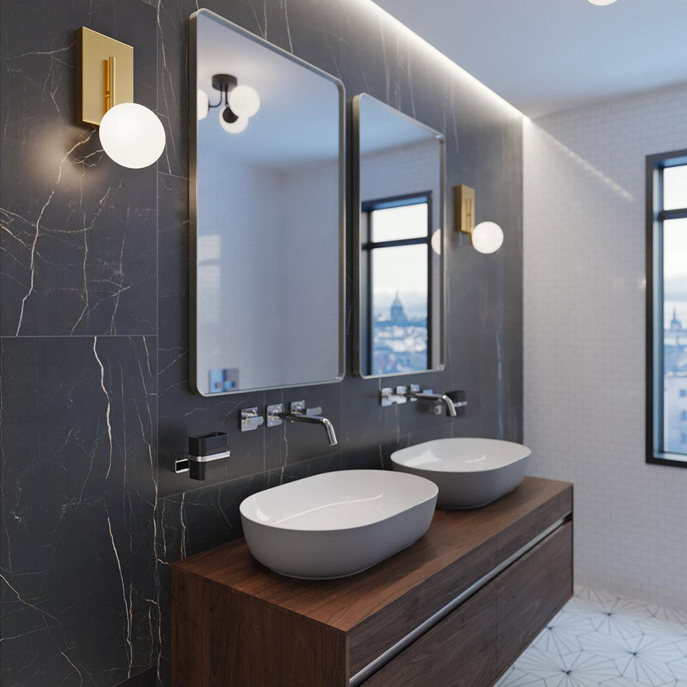 Metropolitan LED Wall Light in bathroom.