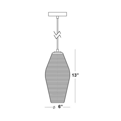 Mila Pendant Light - line drawing.
