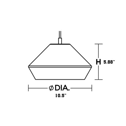 Milo Pendant Light - line drawing.