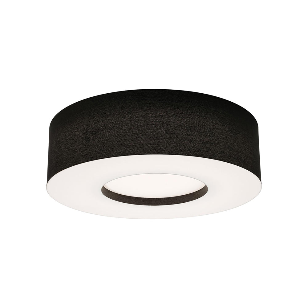 Montclair Flush Mount Ceiling Light in Black (24-Inch).