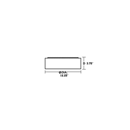 Montclair Flush Mount Ceiling Light - line drawing.
