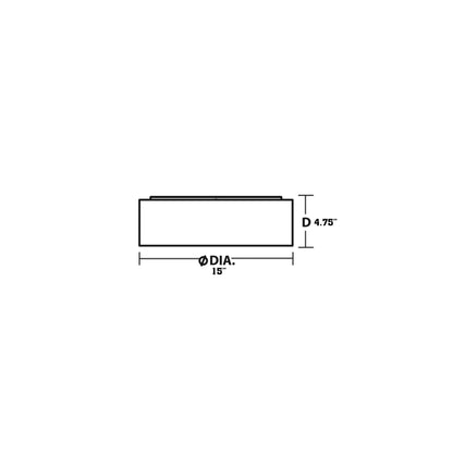 Montclair Flush Mount Ceiling Light - line drawing.