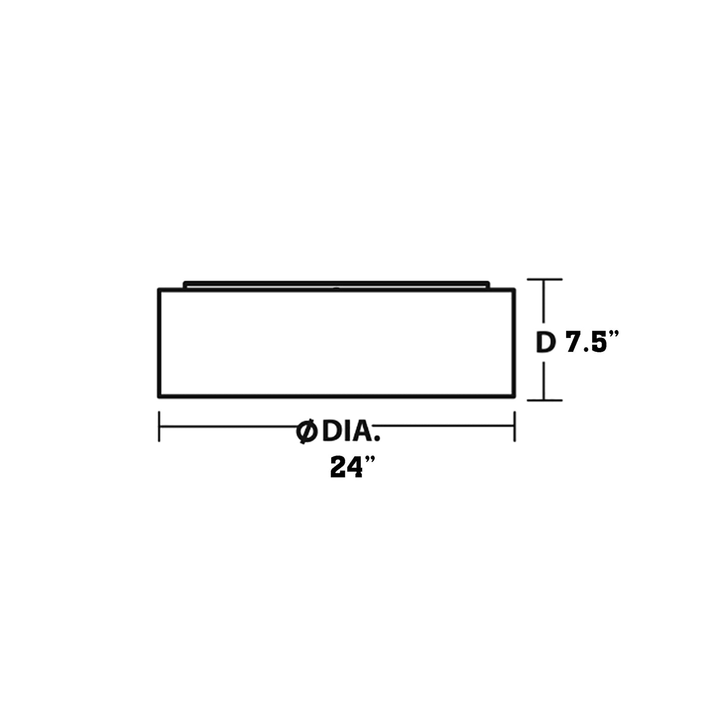 Montclair Flush Mount Ceiling Light - line drawing.