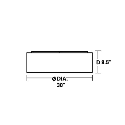 Montclair Flush Mount Ceiling Light - line drawing.