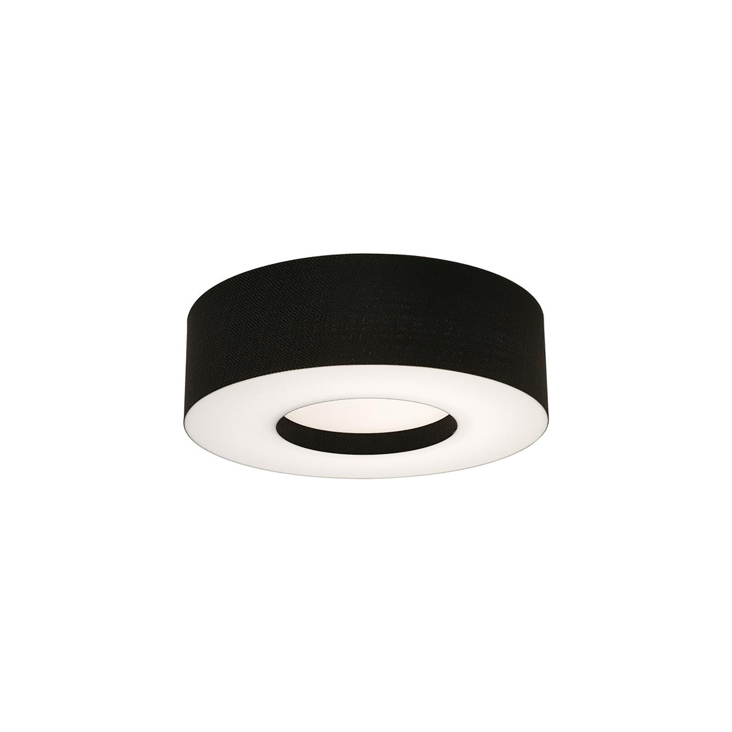 Montclair LED Flush Mount Ceiling Light in Black (15-Inch).