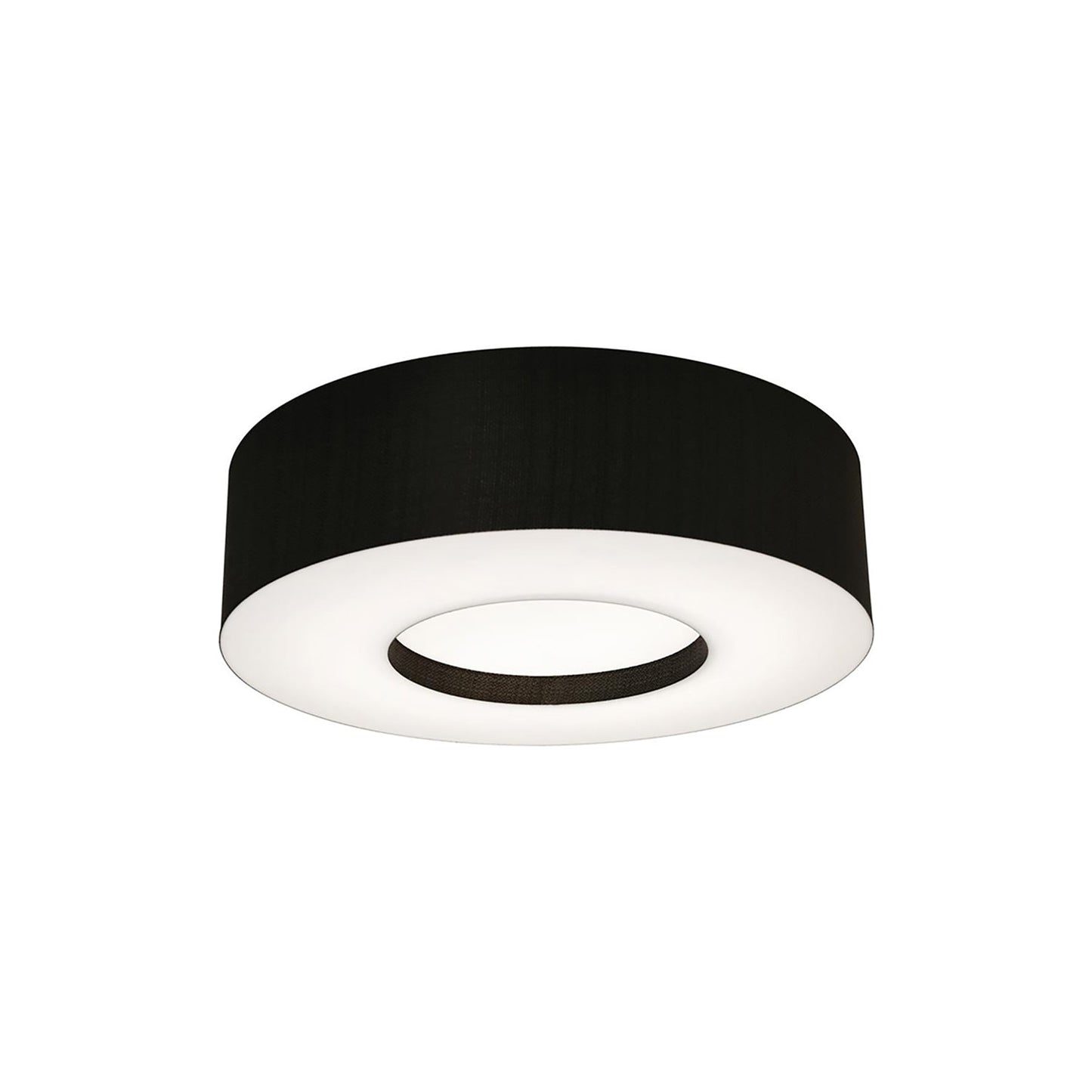 Montclair LED Flush Mount Ceiling Light in Black (19.25-Inch).