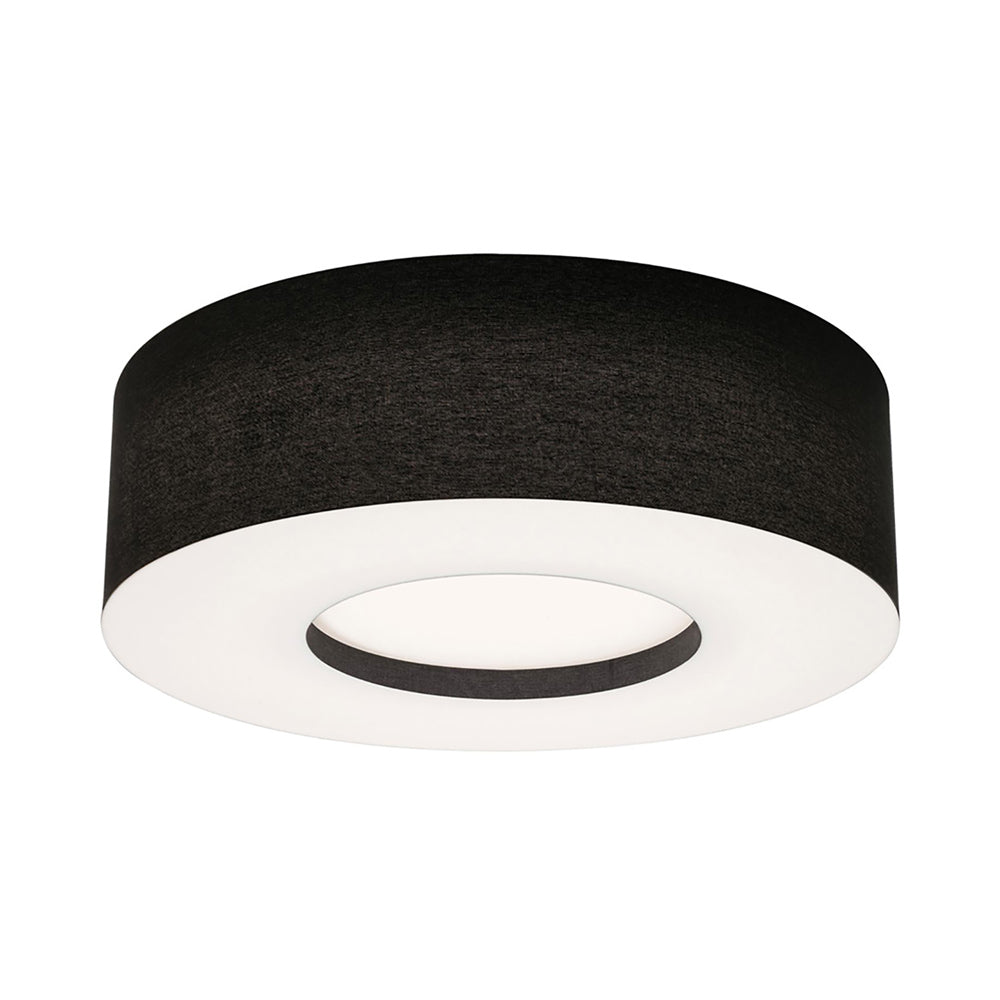 Montclair LED Flush Mount Ceiling Light in Black (30-Inch).