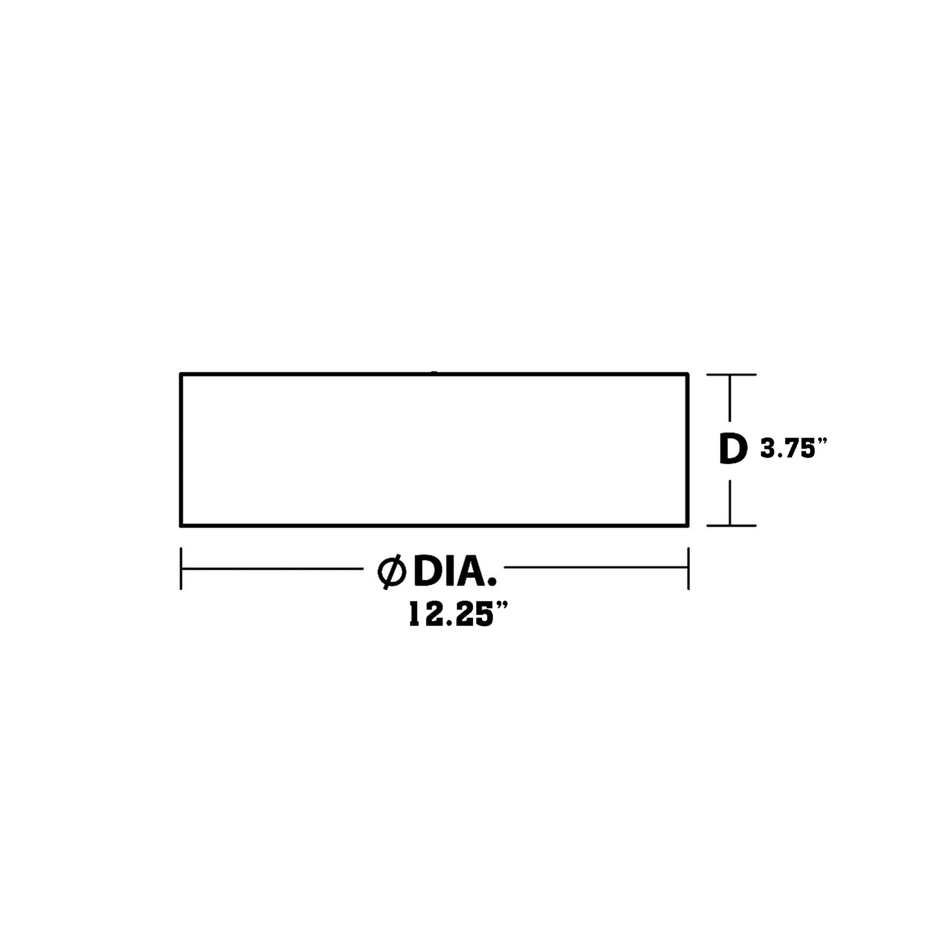 Montclair LED Flush Mount Ceiling Light - line drawing.