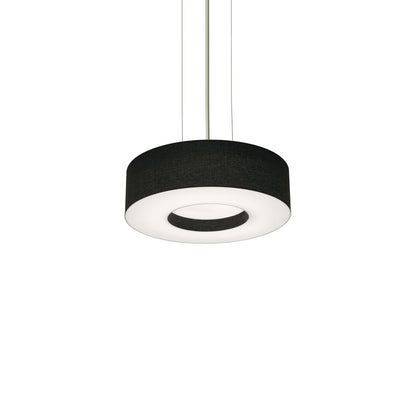 Montclair LED Pendant Light in Satin Nickel/Black (12.25-Inch).