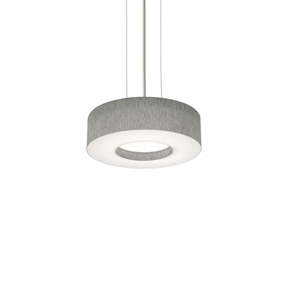 Montclair LED Pendant Light in Satin Nickel/Grey (12.25-Inch).