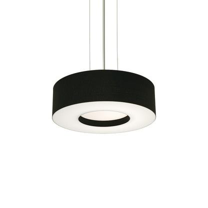 Montclair LED Pendant Light in Satin Nickel/Black (15-Inch).