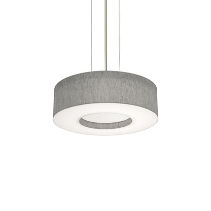 Montclair LED Pendant Light in Satin Nickel/Grey (15-Inch).