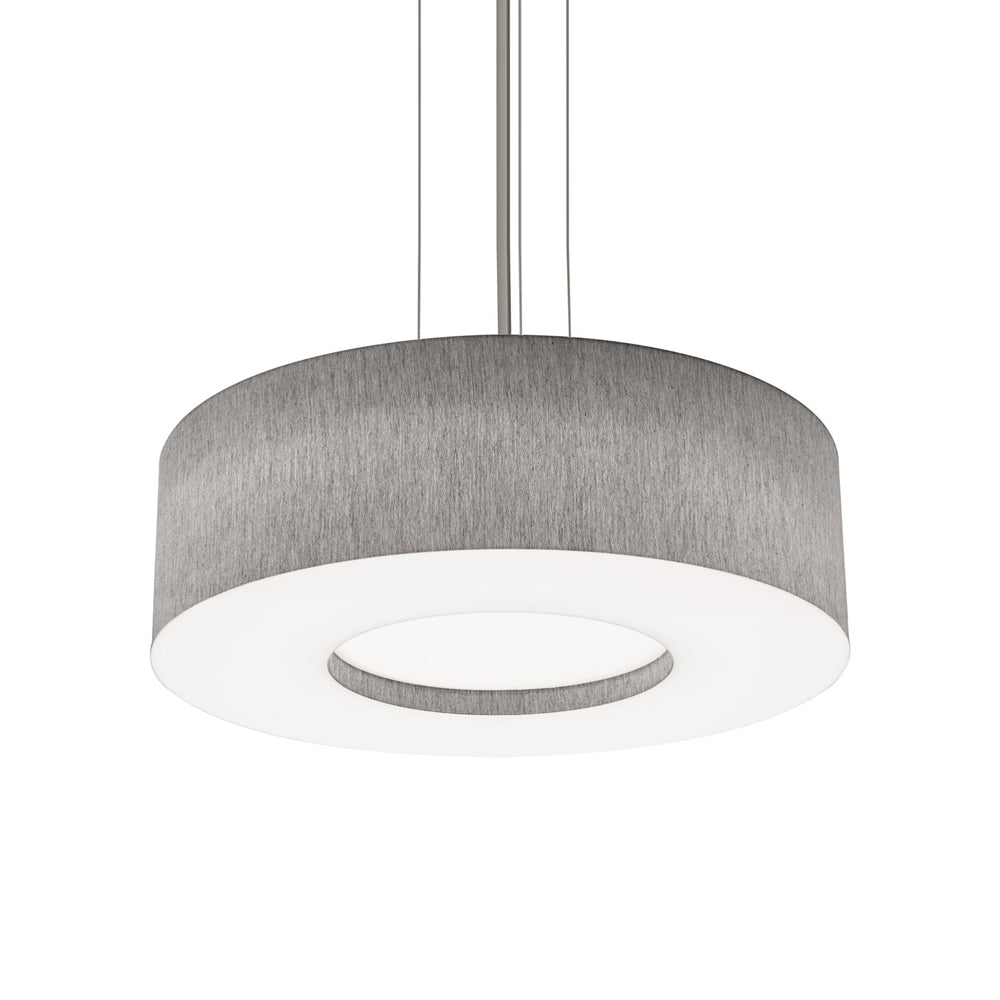 Montclair LED Pendant Light in Satin Nickel/Grey (24-Inch).