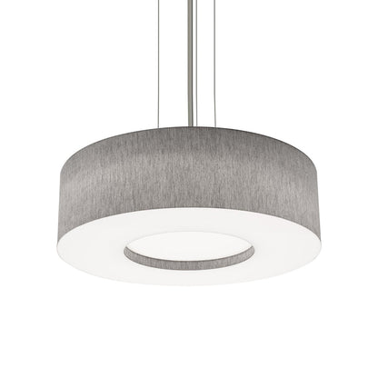 Montclair LED Pendant Light in Satin Nickel/Grey (24-Inch).