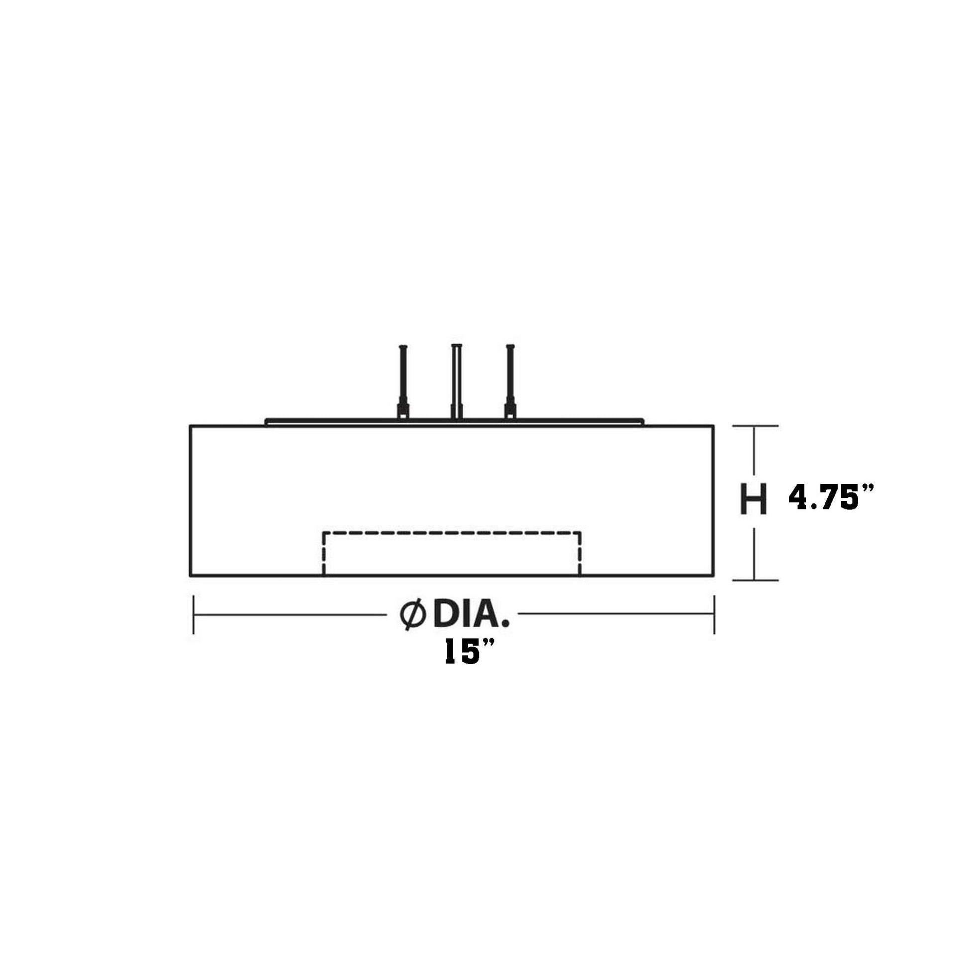 Montclair LED Pendant Light - line drawing.