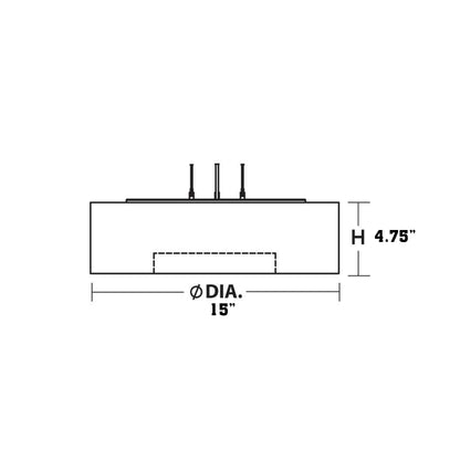 Montclair LED Pendant Light - line drawing.