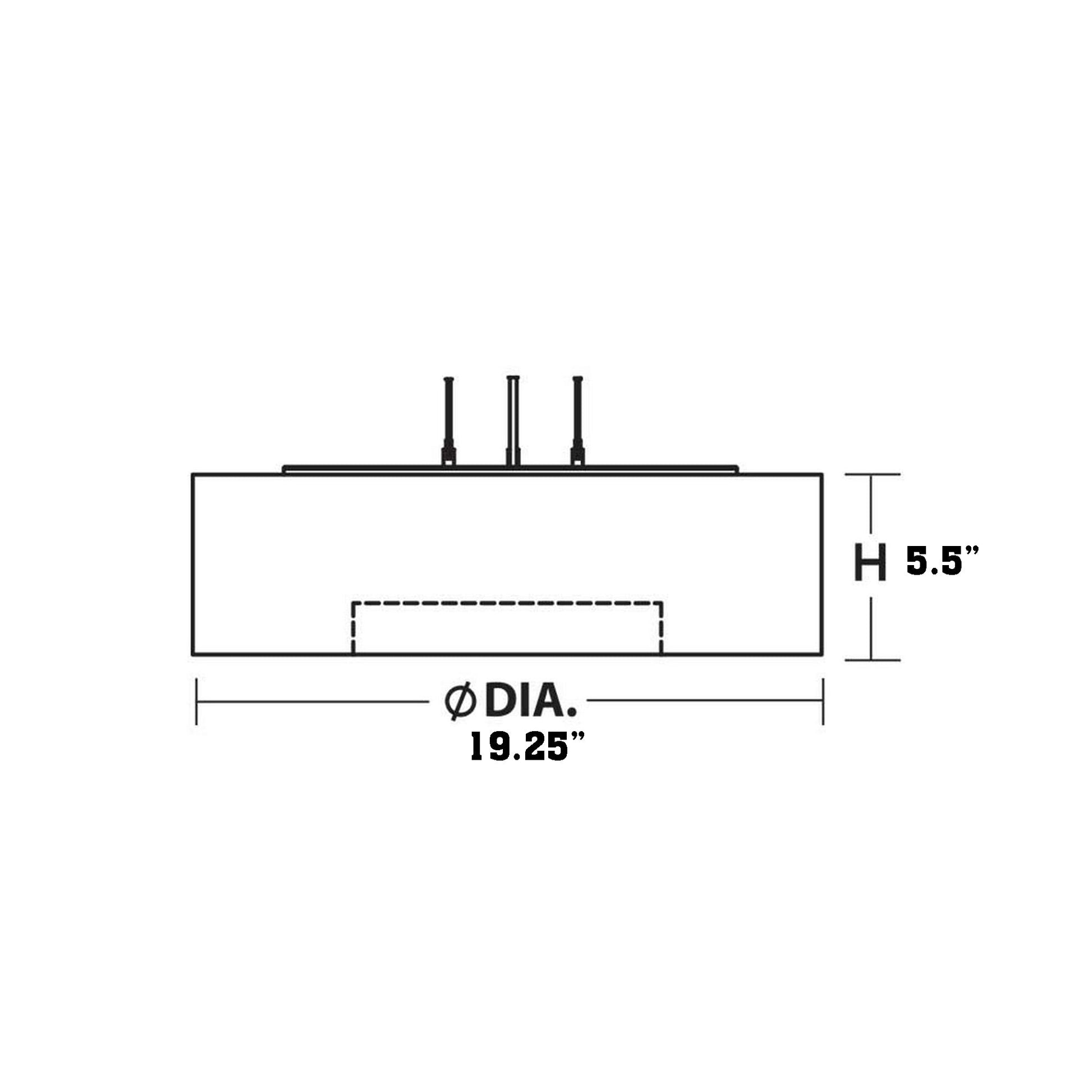 Montclair LED Pendant Light - line drawing.