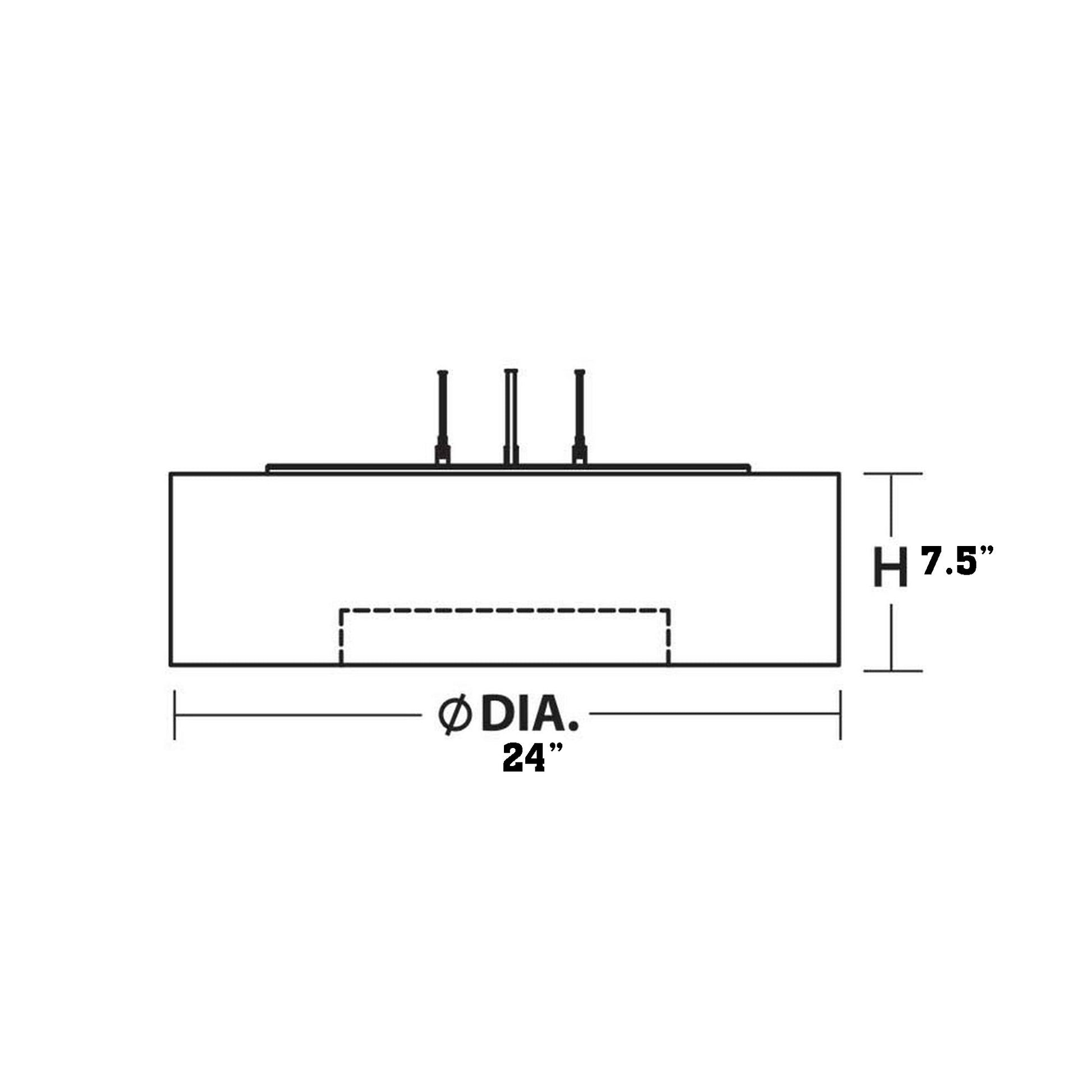 Montclair LED Pendant Light - line drawing.