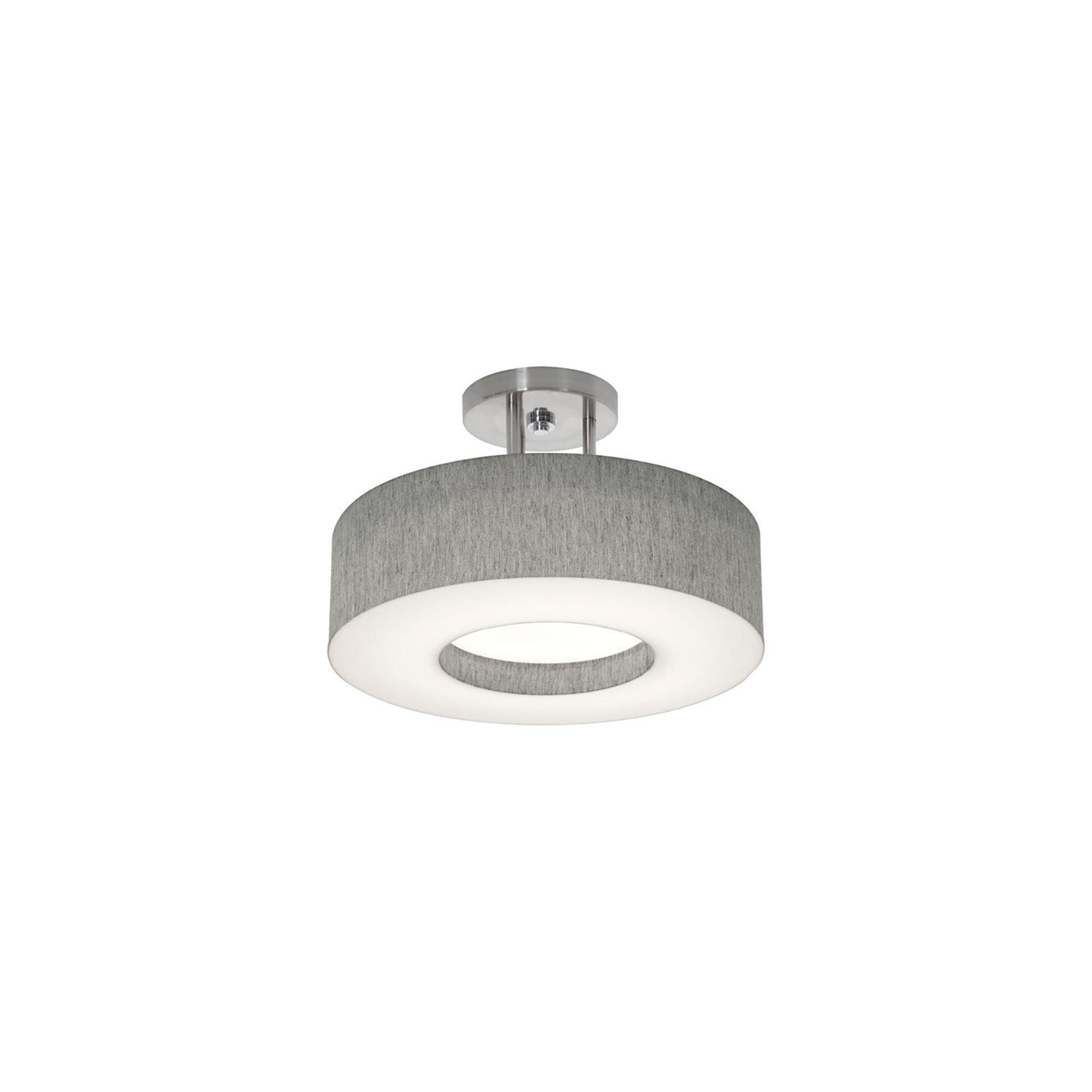 Montclair LED Semi Flush Mount Ceiling Light in Grey (12.25-Inch).