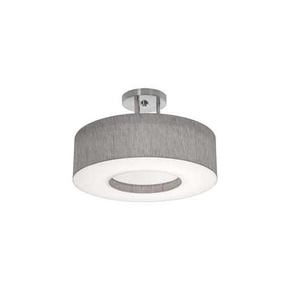 Montclair LED Semi Flush Mount Ceiling Light in Grey (15-Inch).