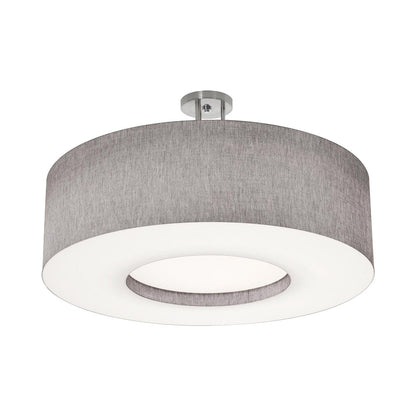 Montclair LED Semi Flush Mount Ceiling Light in Grey (30-Inch).