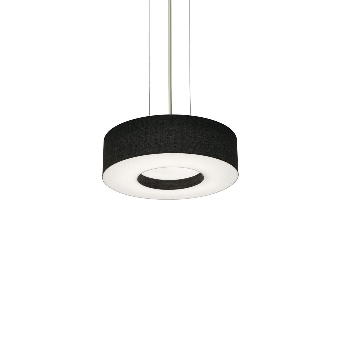 Montclair Pendant Light in Satin Nickel/Black (12.25-Inch).