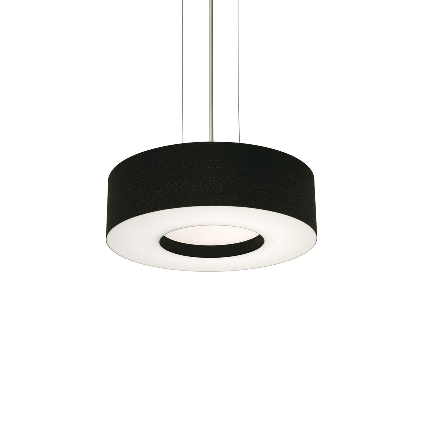 Montclair Pendant Light in Satin Nickel/Black (15-Inch).