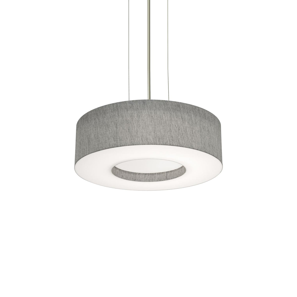 Montclair Pendant Light in Satin Nickel/Grey (15-Inch).