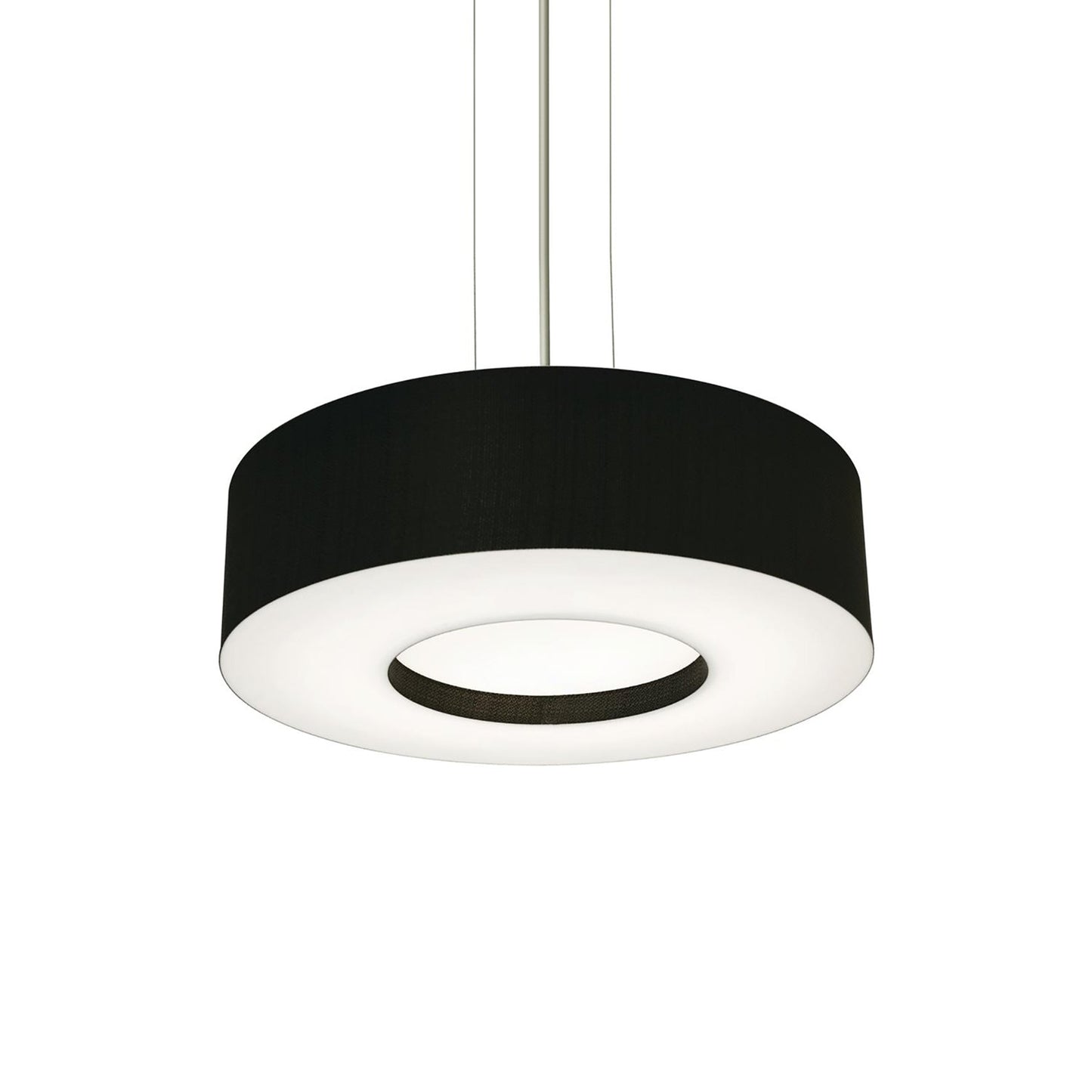 Montclair Pendant Light in Satin Nickel/Black (19.25-Inch).