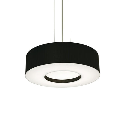 Montclair Pendant Light in Satin Nickel/Black (19.25-Inch).