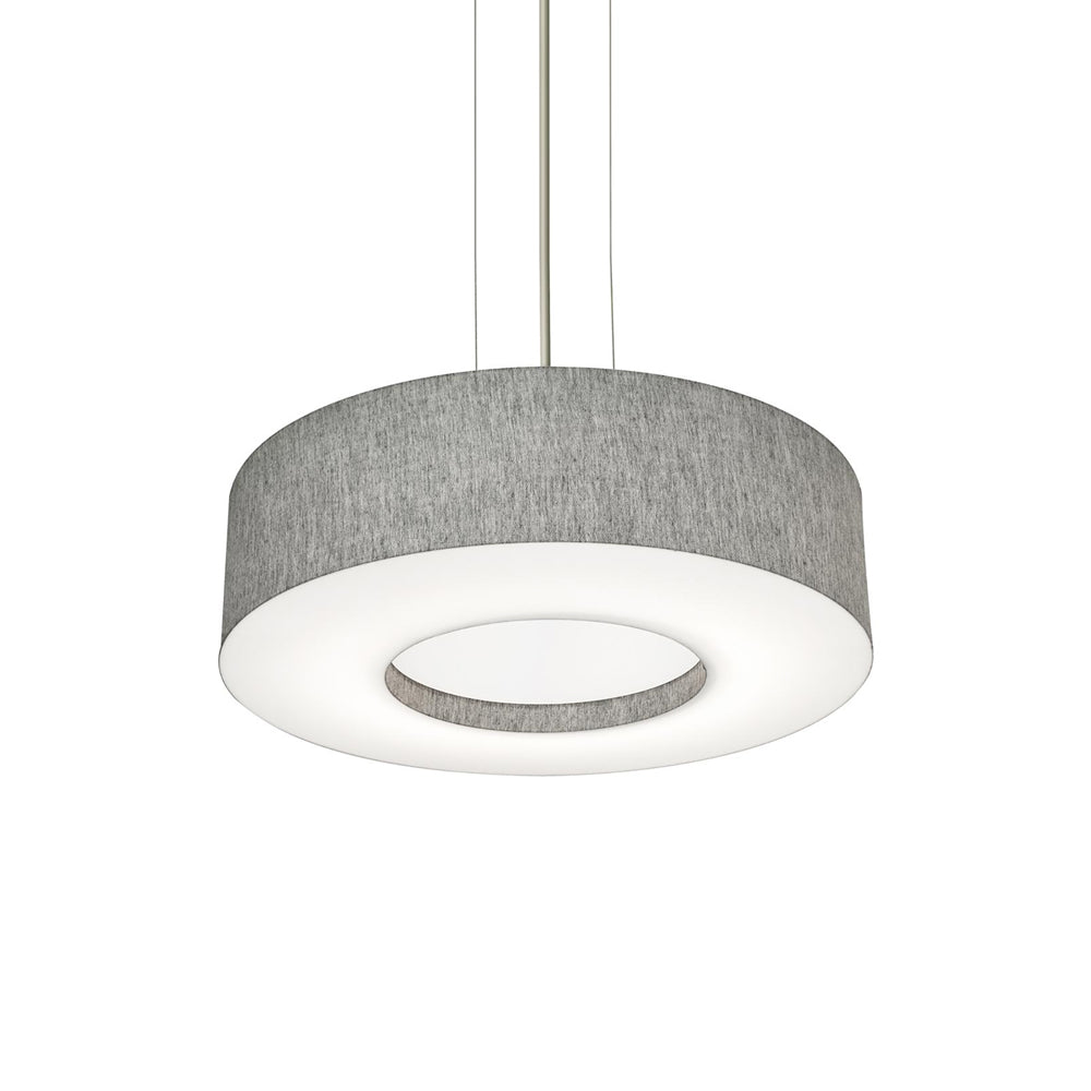 Montclair Pendant Light in Satin Nickel/Grey (19.25-Inch).