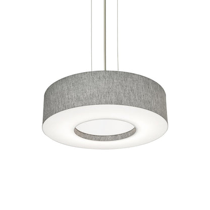 Montclair Pendant Light in Satin Nickel/Grey (19.25-Inch).