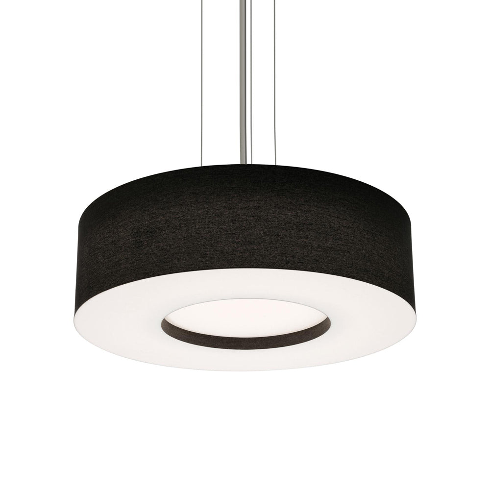 Montclair Pendant Light in Satin Nickel/Black (24-Inch).