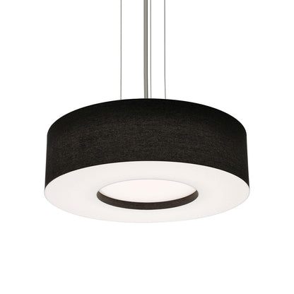 Montclair Pendant Light in Satin Nickel/Black (24-Inch).