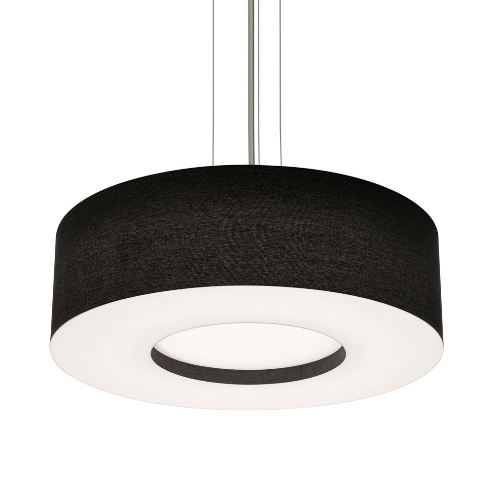 Montclair Pendant Light in Satin Nickel/Black (30-Inch).