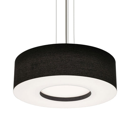 Montclair Pendant Light in Satin Nickel/Black (30-Inch).