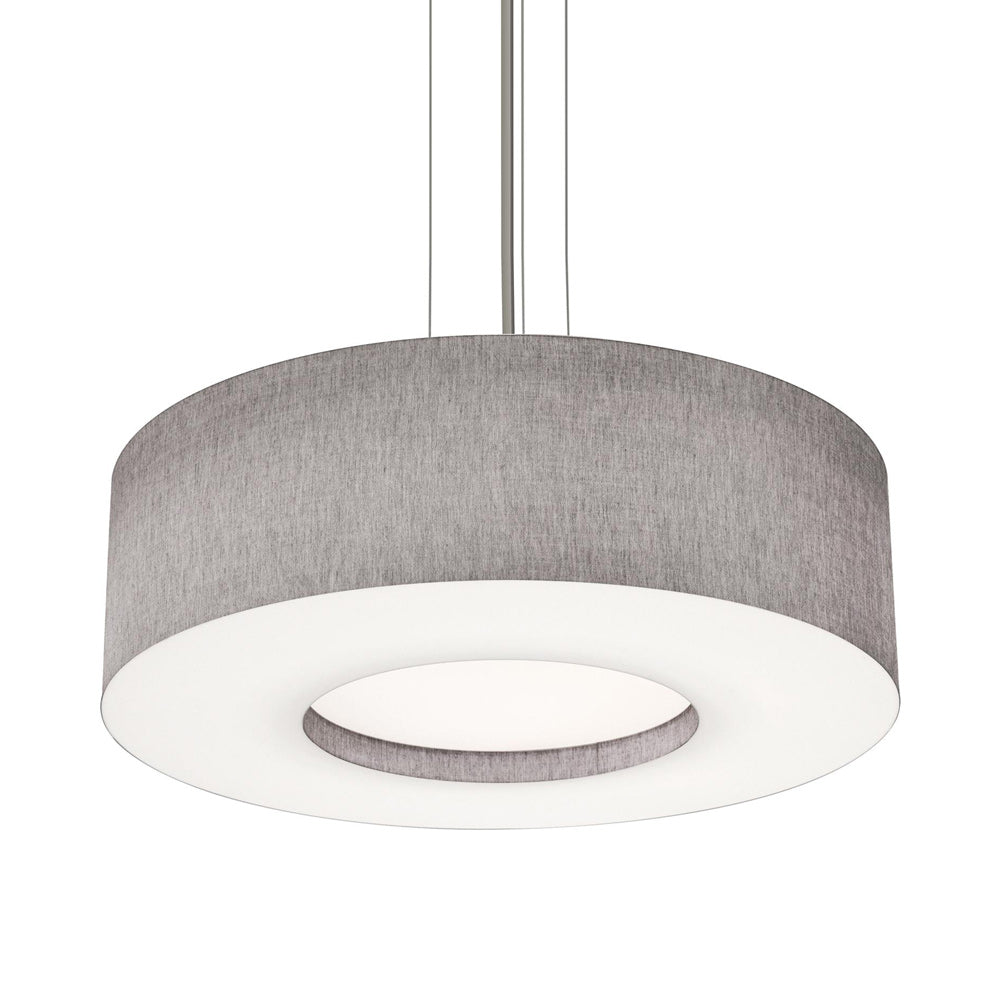 Montclair Pendant Light in Satin Nickel/Grey (30-Inch).