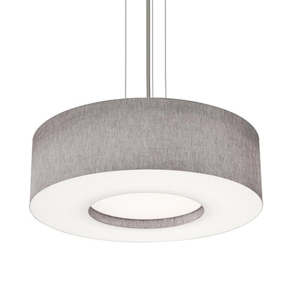 Montclair Pendant Light in Satin Nickel/Grey (30-Inch).