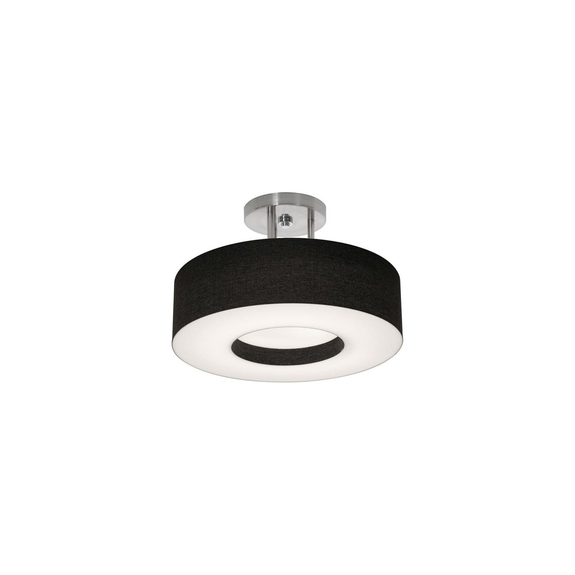 Montclair Semi-Flush Mount Ceiling Light in Black (12.25-Inch).