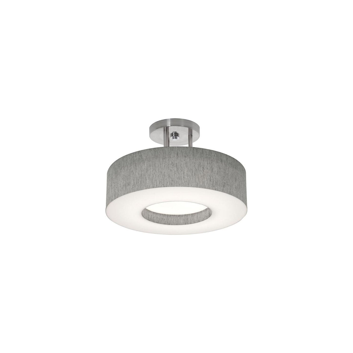 Montclair Semi-Flush Mount Ceiling Light in Grey (12.25-Inch).