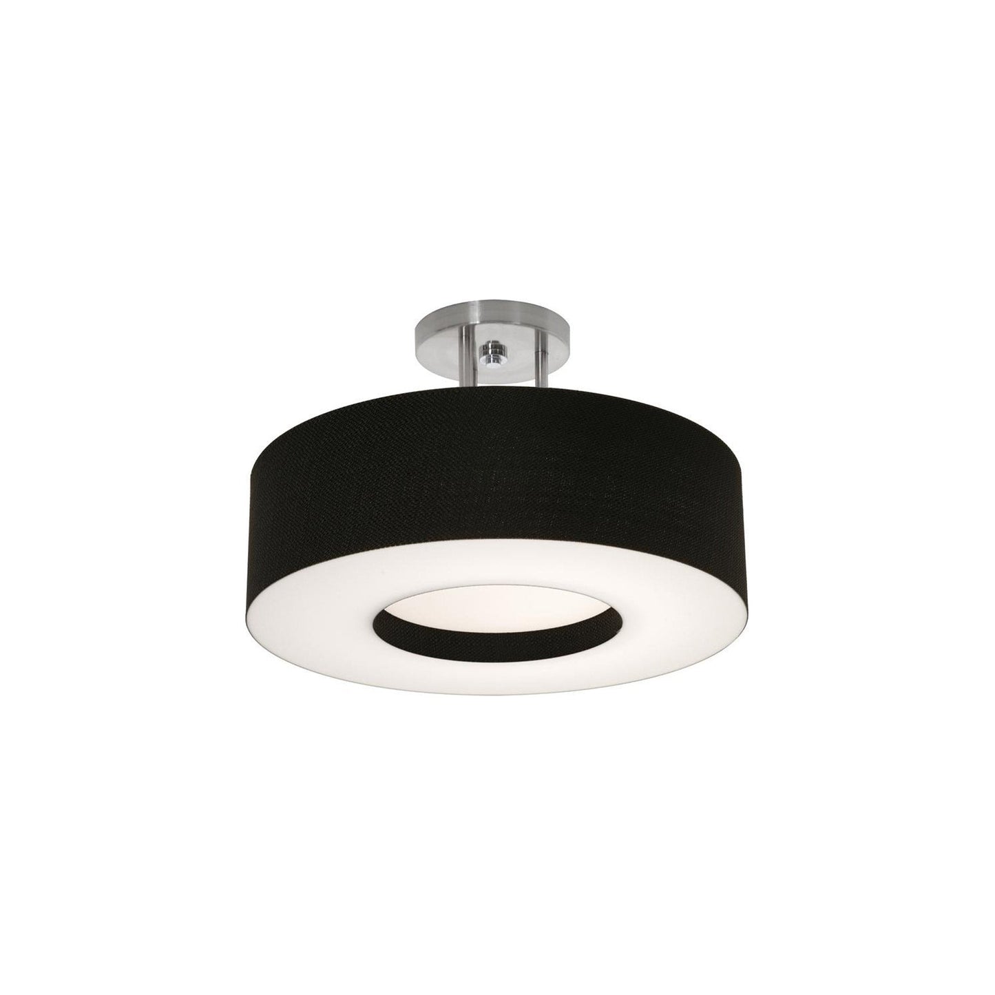 Montclair Semi-Flush Mount Ceiling Light in Black (15-Inch).