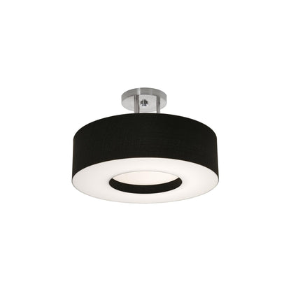 Montclair Semi-Flush Mount Ceiling Light in Black (15-Inch).