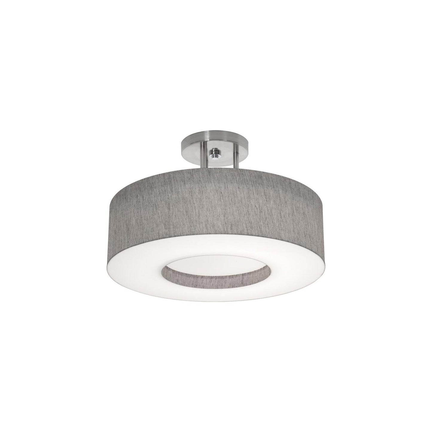 Montclair Semi-Flush Mount Ceiling Light in Grey (15-Inch).