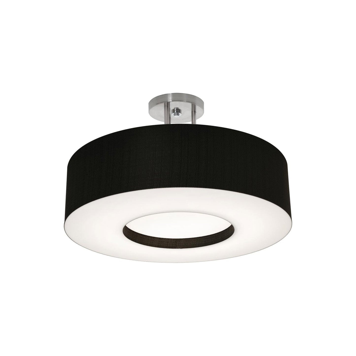 Montclair Semi-Flush Mount Ceiling Light in Black (19.25-Inch).